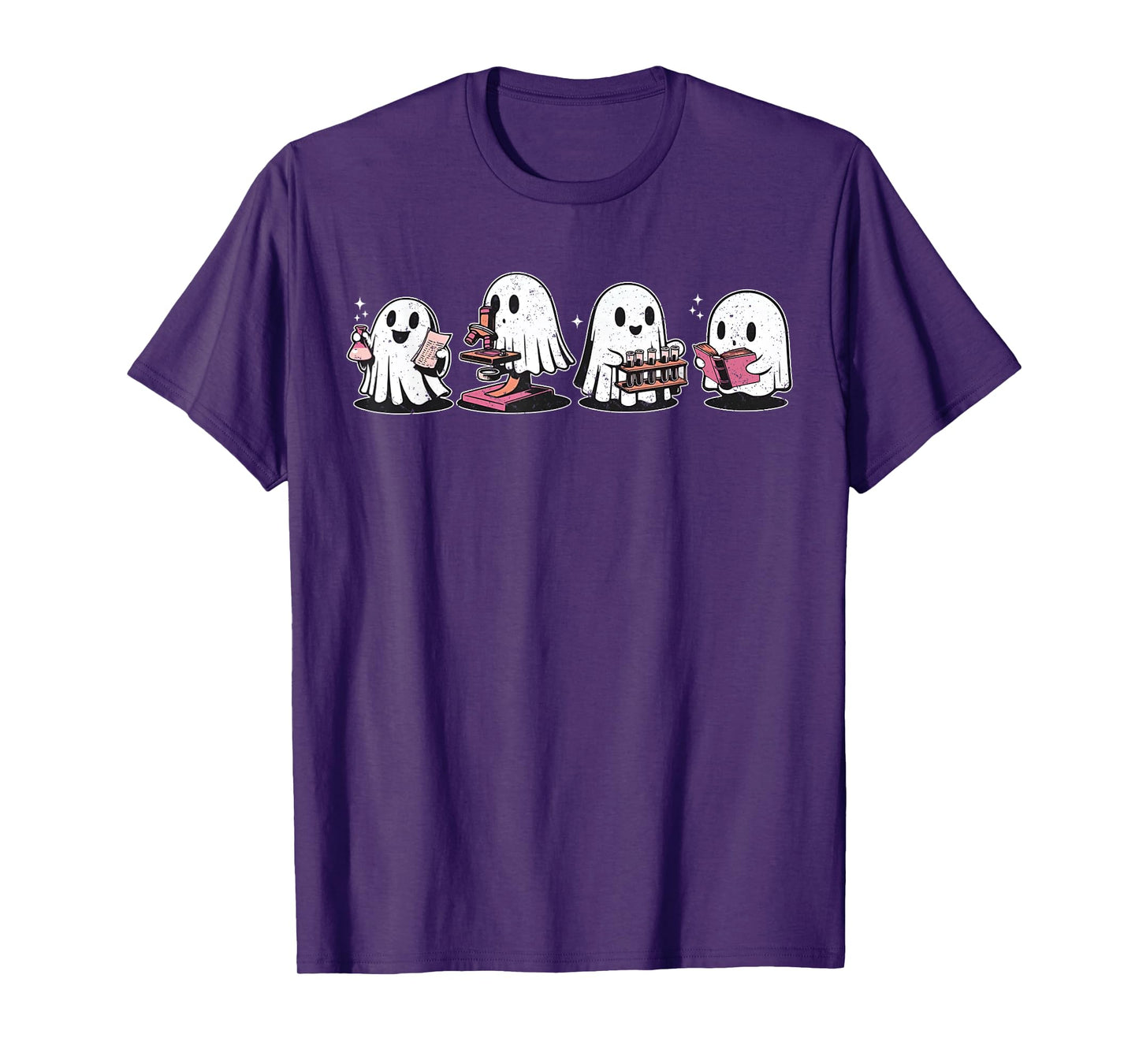Cute Halloween Science Chemistry Ghost Laboratory Teacher T-Shirt