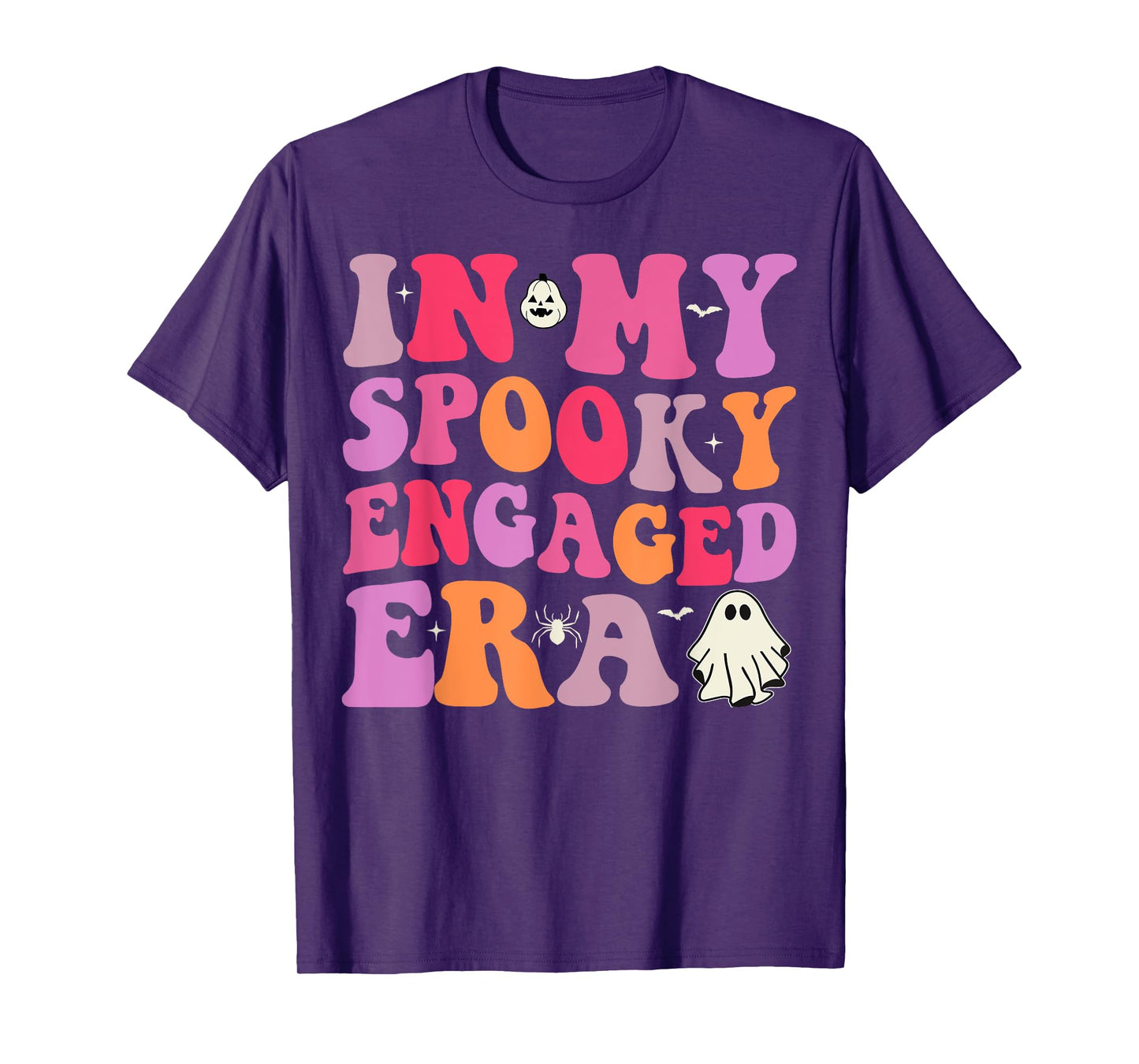 In My Spooky Engaged Era Halloween Bride Girl Bachelorette T-Shirt