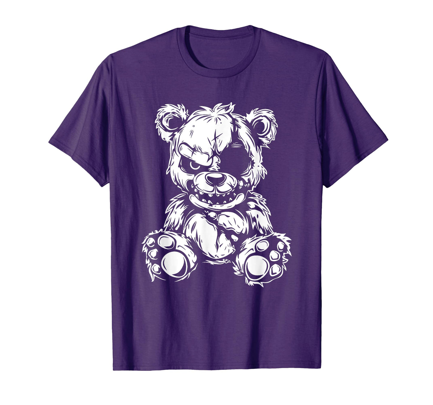 Horror Teddy Bear T-Shirt, Small, Black