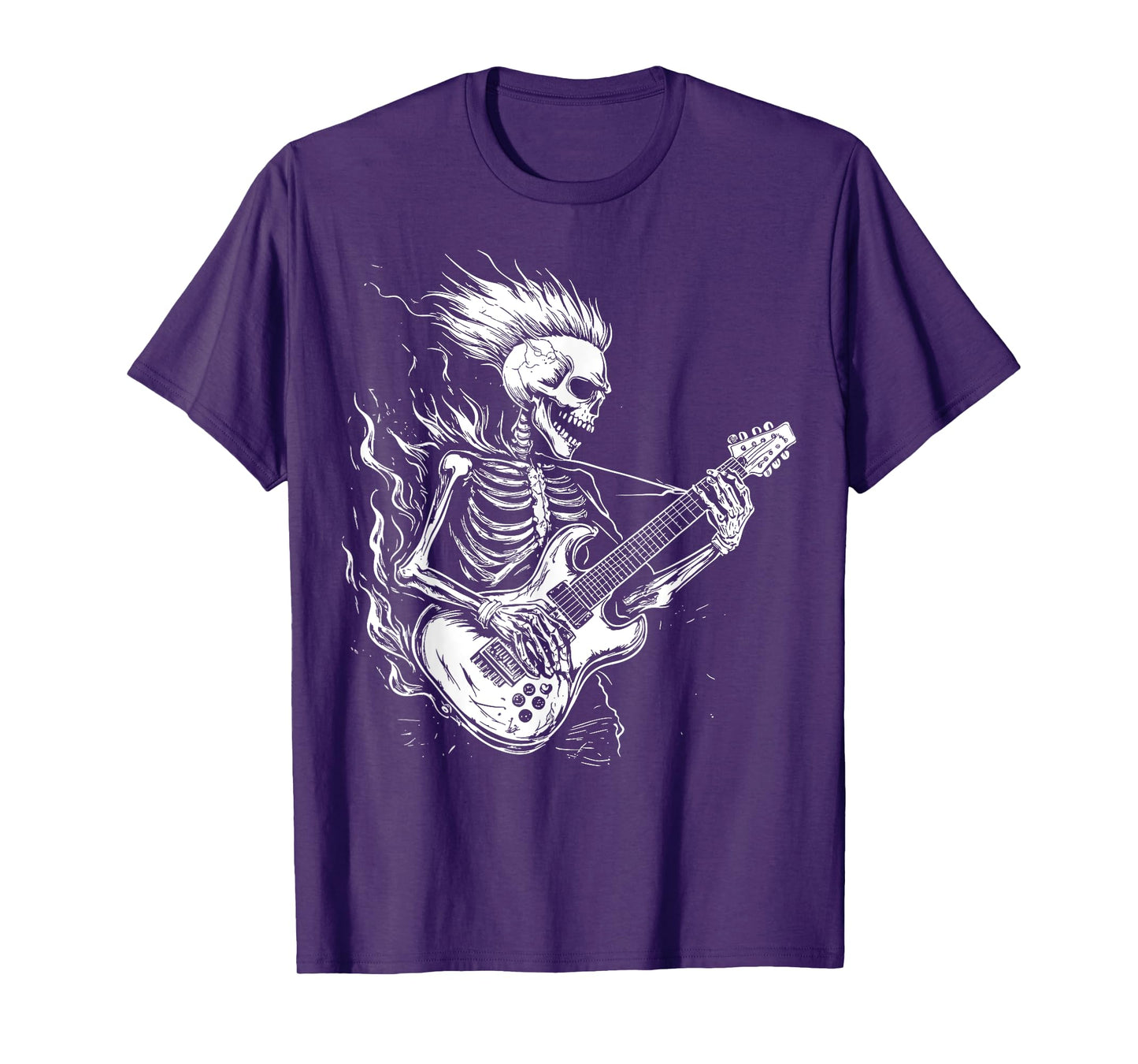 Skeleton Guitar Heavy Metal T-Shirt