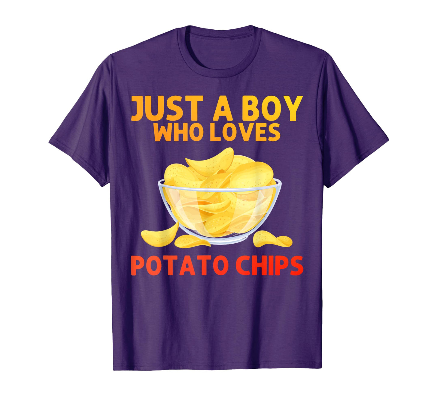 Funny Potato Chips Art For Men Boys Kids Bag Of Chips Lover T-Shirt