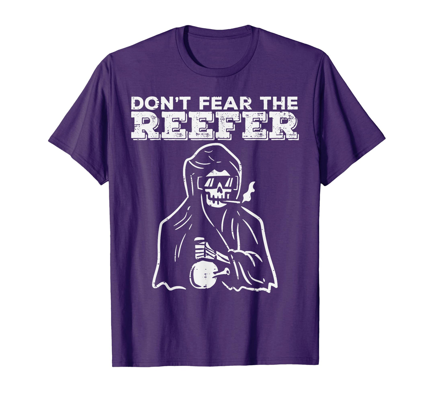 Halloween Dont Fear Reefer Grim Reaper Funny Costume Men T-Shirt
