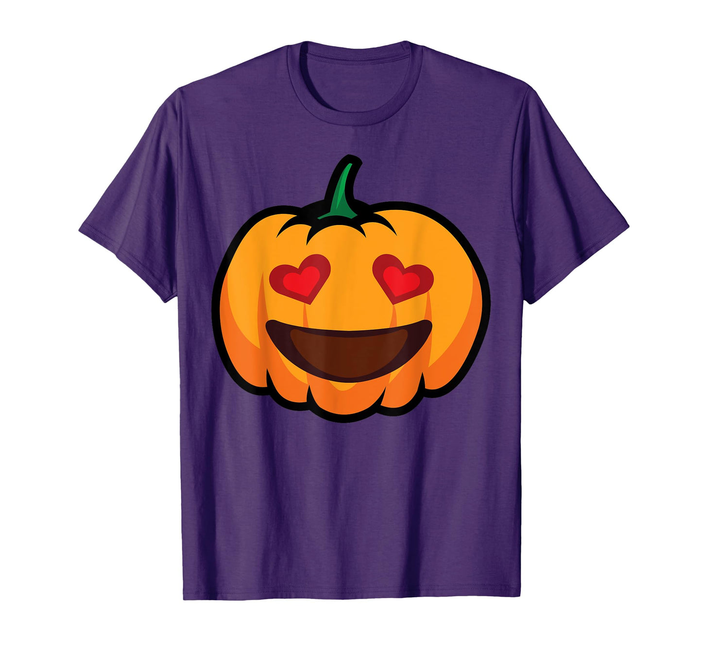 Pumpkin Big Smile & Love Eyes Funny Halloween Costume T-Shirt