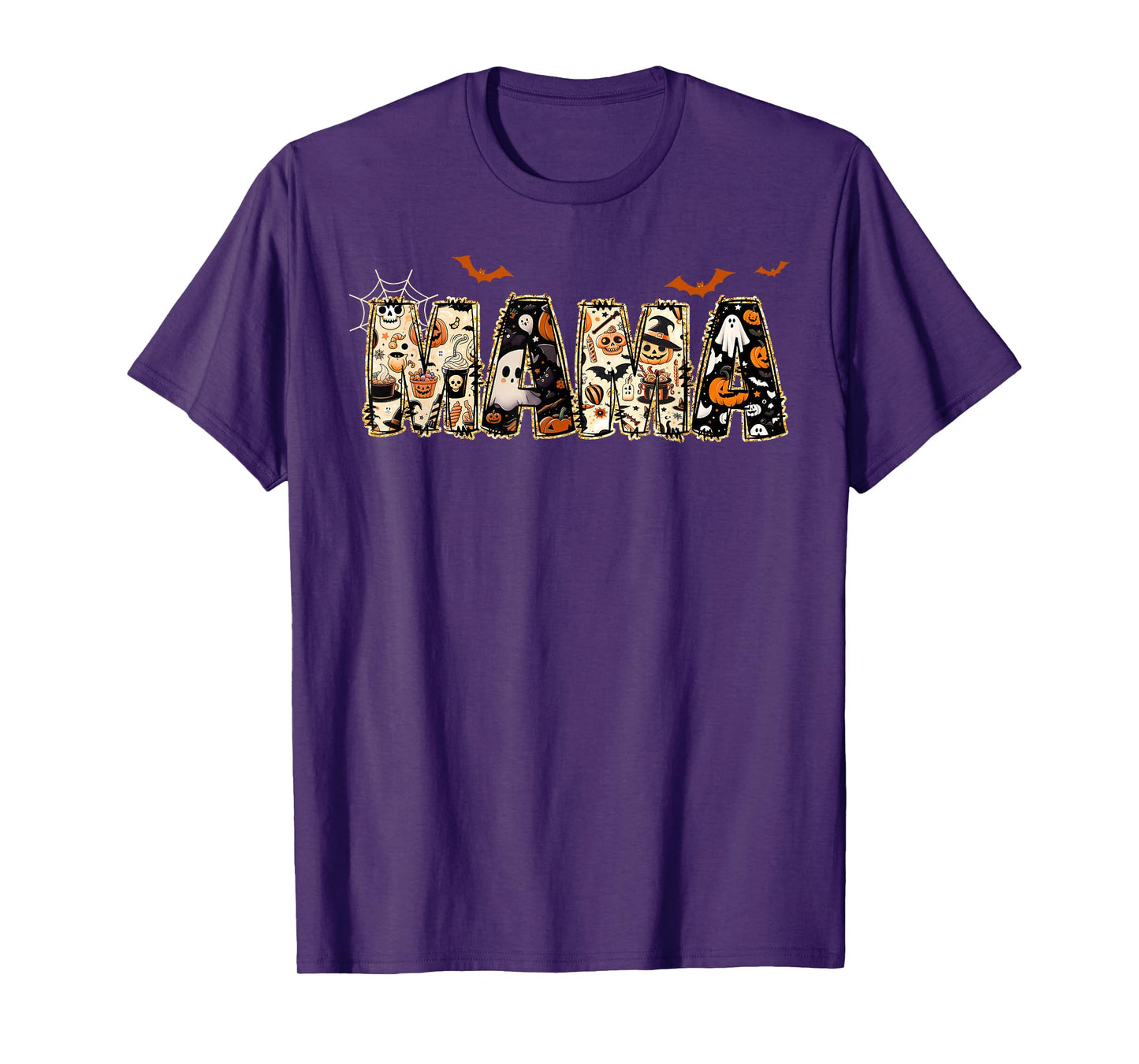 Mama Spooky Mom Trick Or Treat Halloween Ghost Witch Vampire T-Shirt