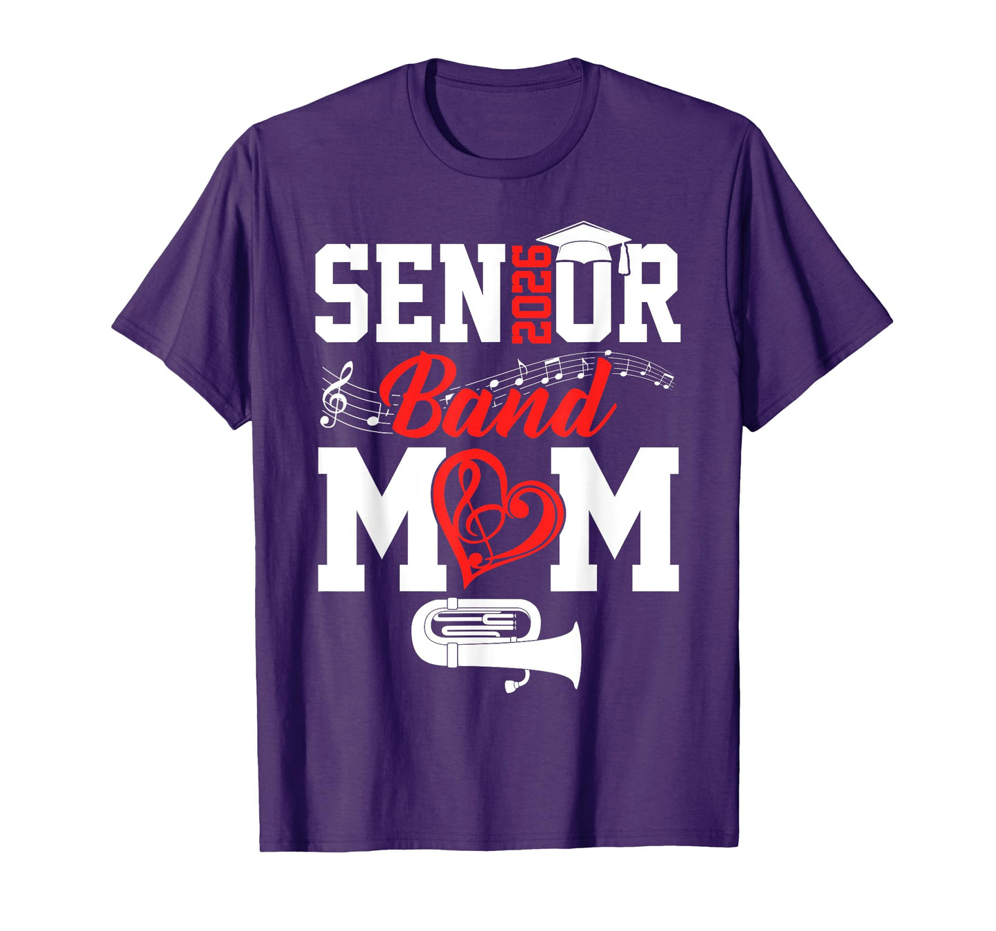 Senior Band Mom 2026 Marching Band Class Of 2026 Tuba T-Shirt