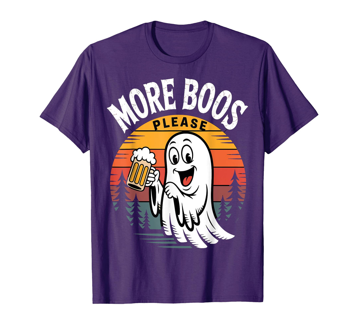 More Boos Please Funny Ghost Beer Halloween T-Shirt