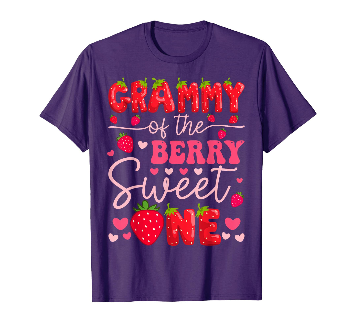 Grammy Of The Berry Sweet One Strawberry 1St Birthday Girl T-Shirt