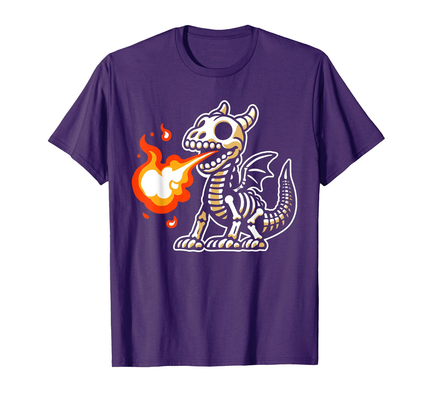Retro Spooky Dragon Skeleton X-Ray Boys Kids T-Shirt