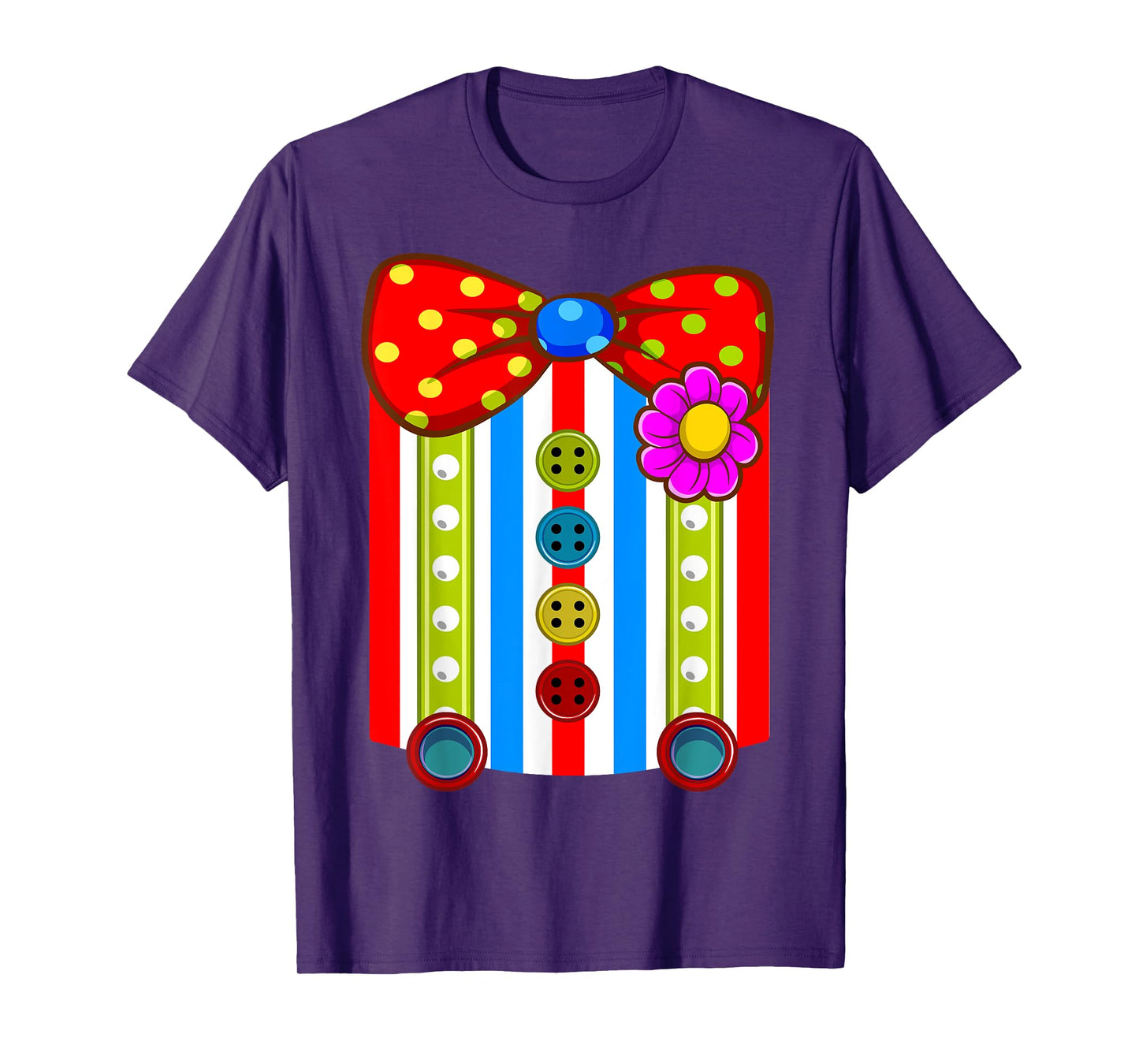 Halloween Clown Suspenders Bow Tie Circus Costume Boys Kids T-Shirt