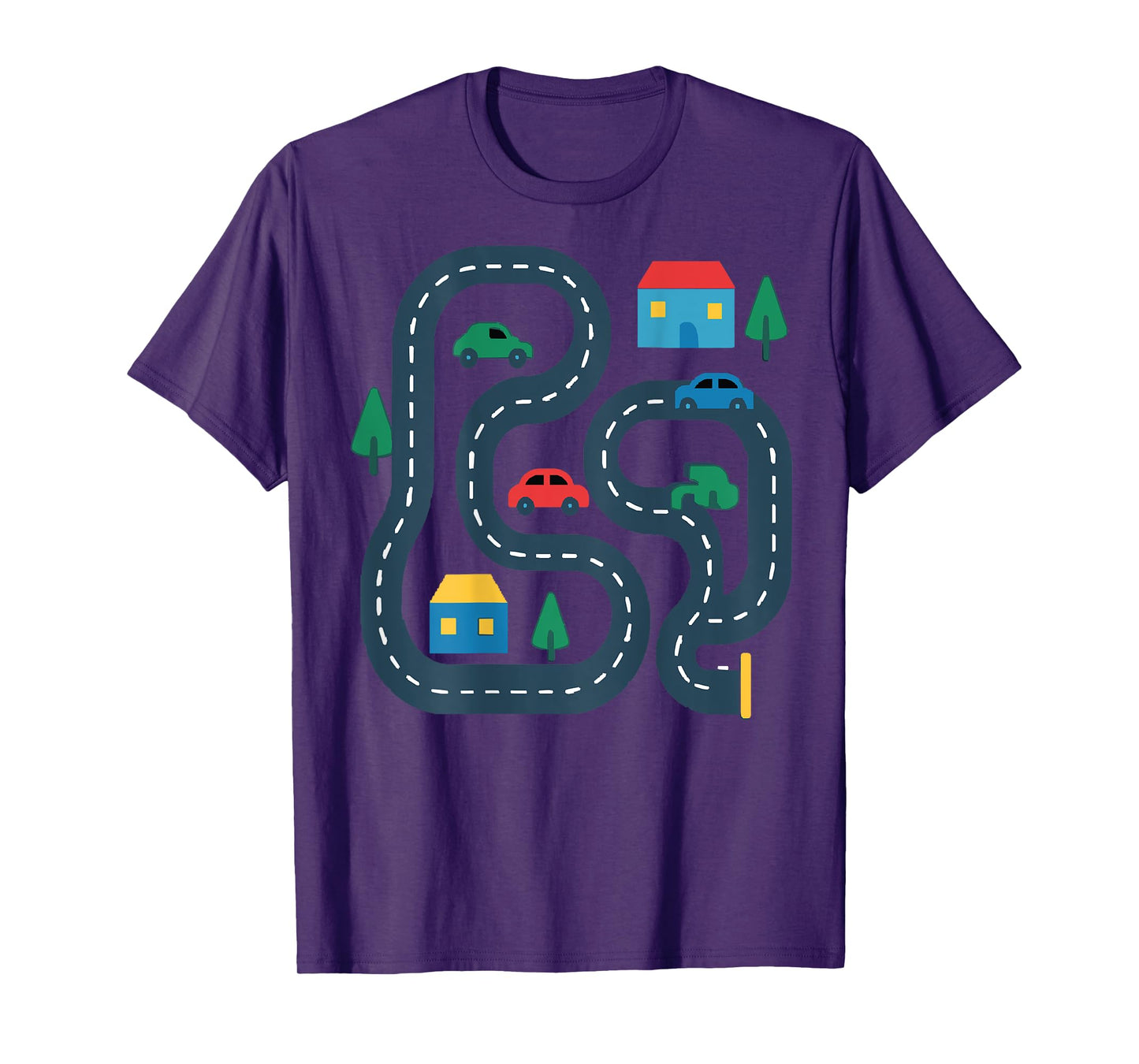 Playmat Car Race Track Dad and Kid Time Funny Kids and Daddy T-Shirt
