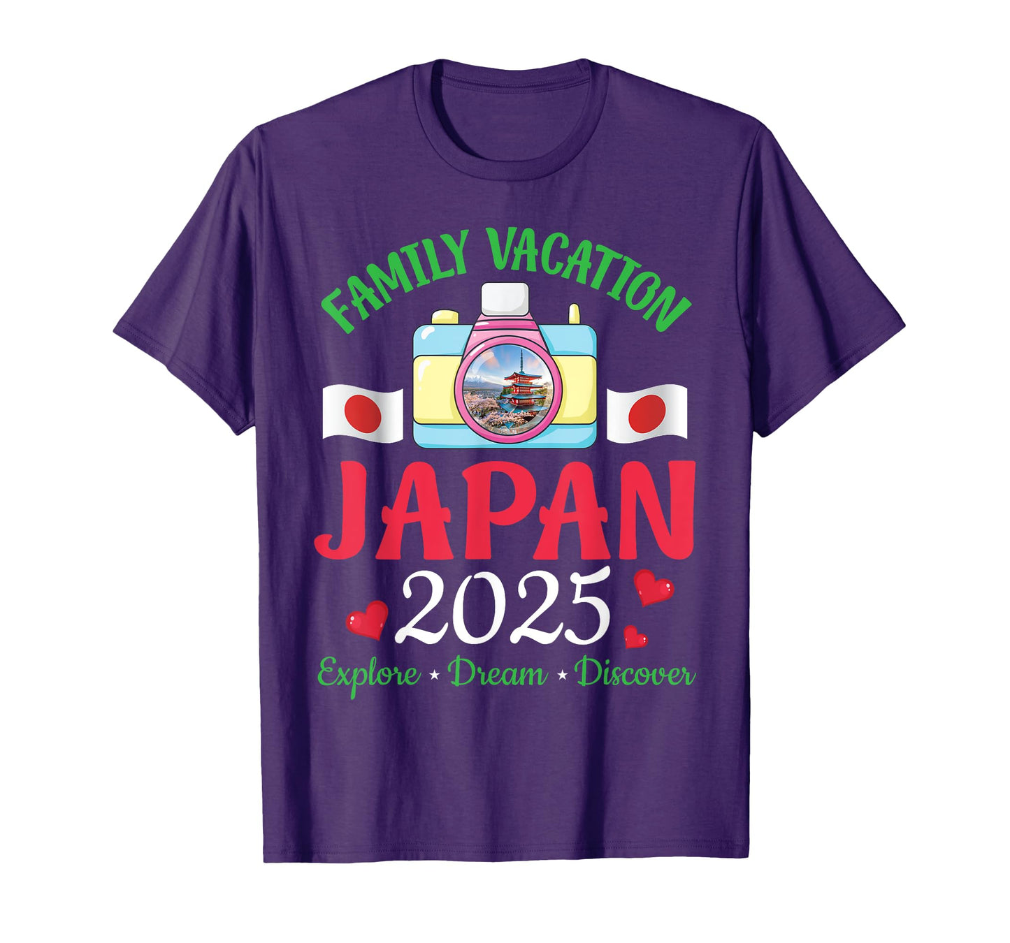 Family Vacation Japan 2025 Explore Dream Discover Travel T-Shirt