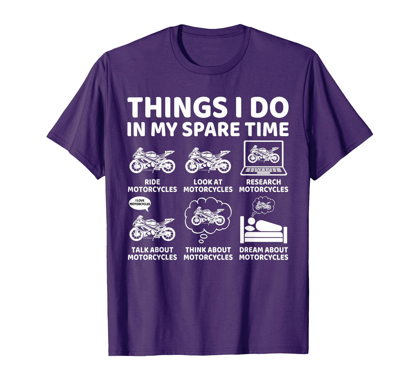 Things I Do in My Spare Time Biker Motorcycle Rider Riding T-Shirt