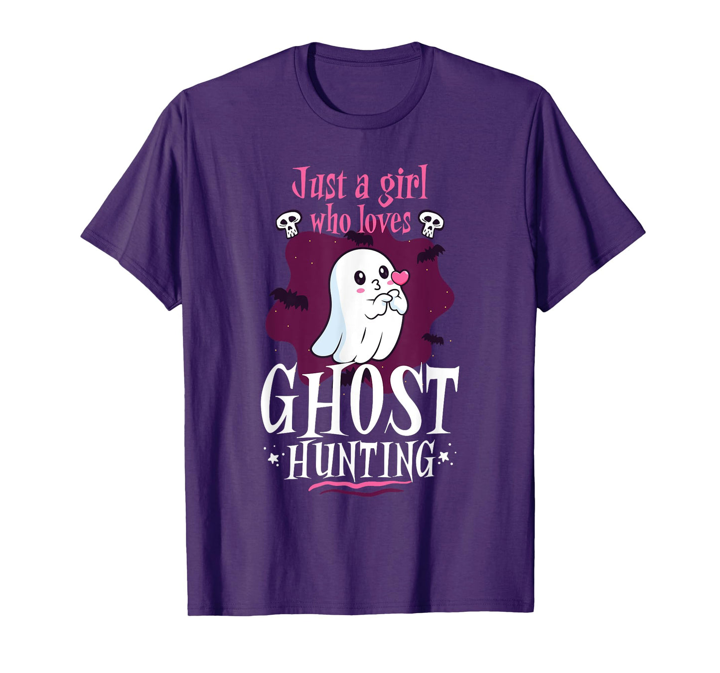 Just A Girl Who Loves Ghost Hunting Cute Ghost T-Shirt