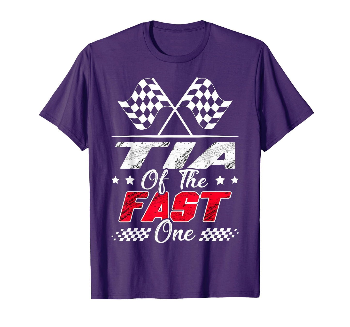 Tia Of The Fast One First Birthday Racing Car Family T-Shirt