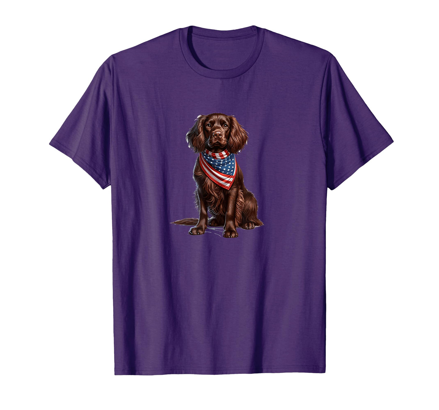 Boykin Spaniel American Bandana Funny Fourth of July America T-Shirt
