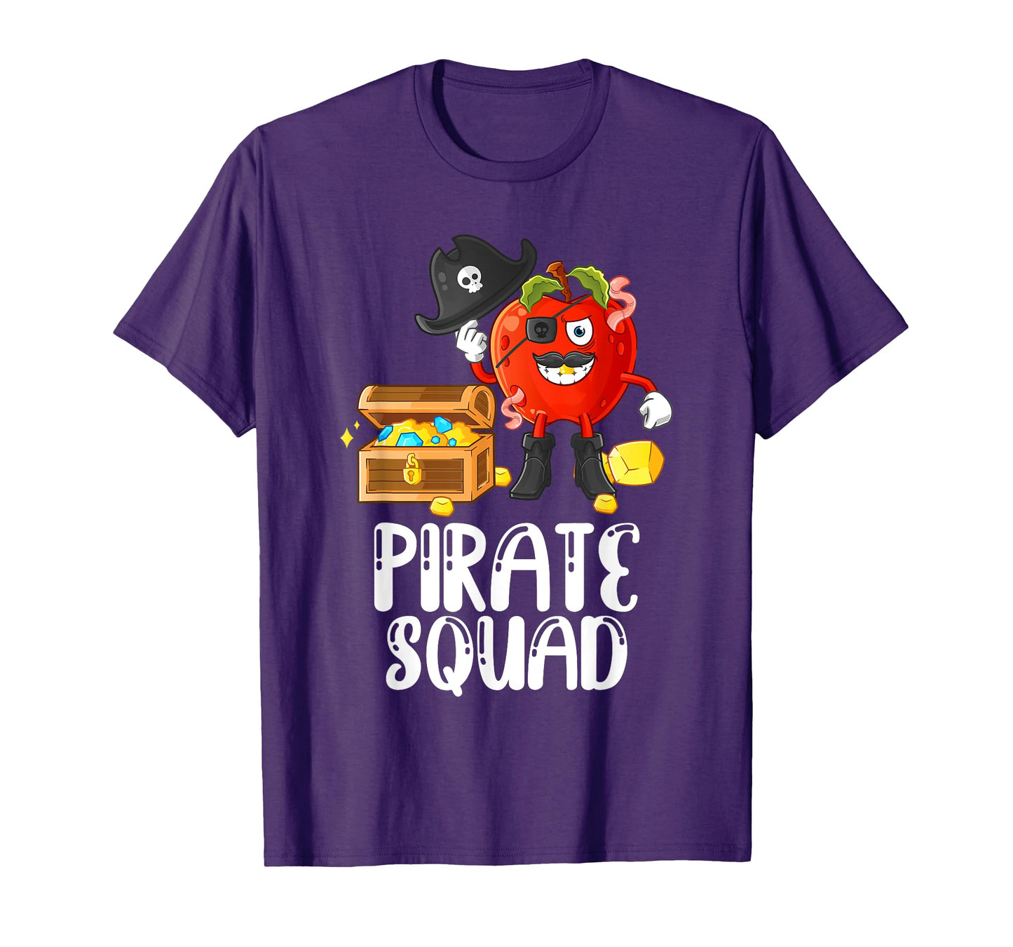 Pirate Squad Funny Apple Teacher Talk Like Pirate Day T-Shirt