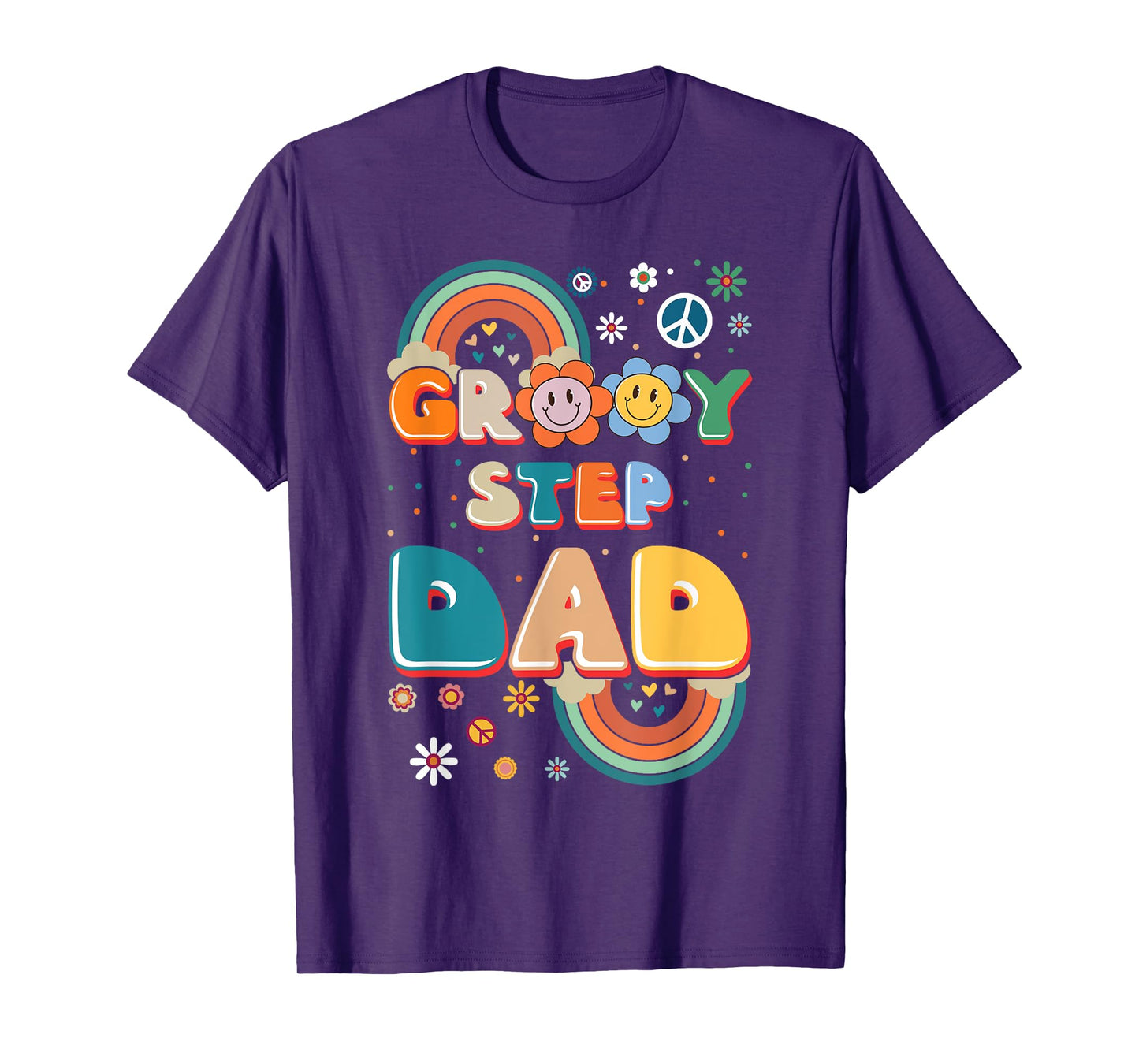 Groovy Step Dad Stepdaddy Step Father Father's Day Retro T-Shirt
