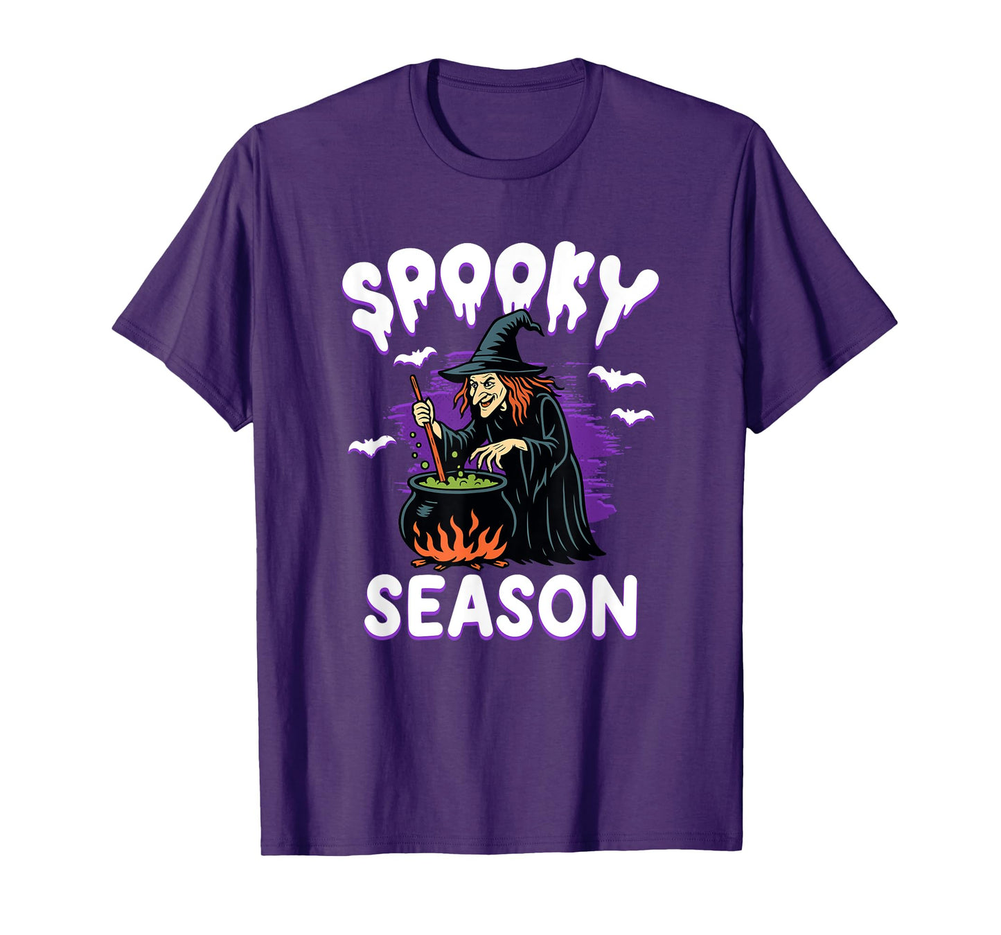 Spooky Season Cute Witch Cauldron Halloween T-Shirt