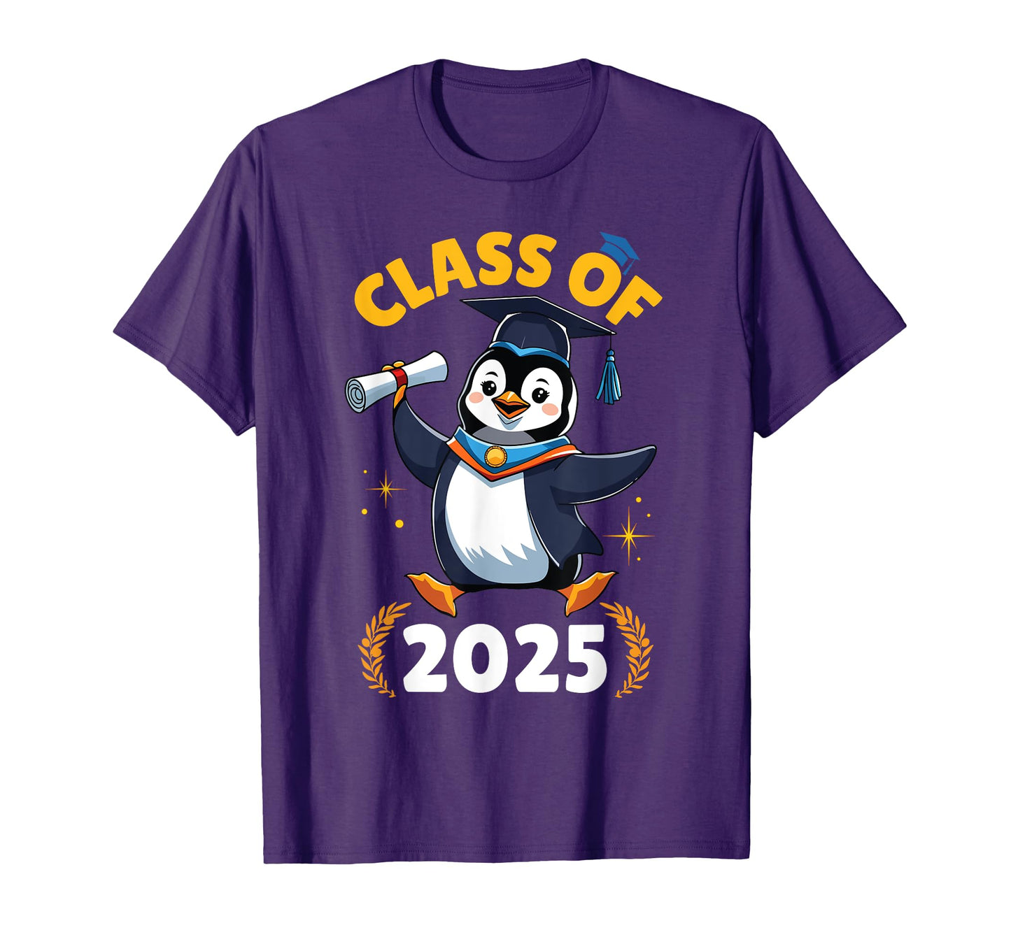 Penguin Senior Class Of 2025 Graduation Day School College T-Shirt