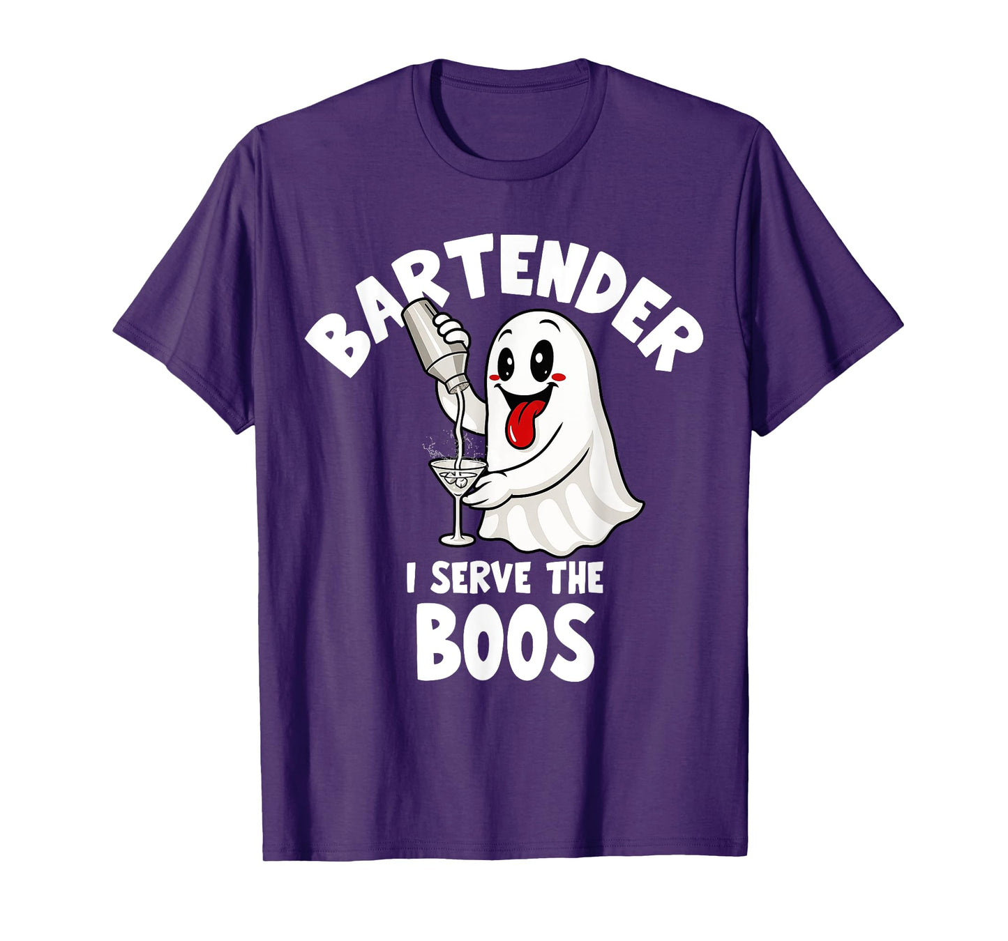 Bartender Halloween Costume I Serve The Boos Men Women T-Shirt