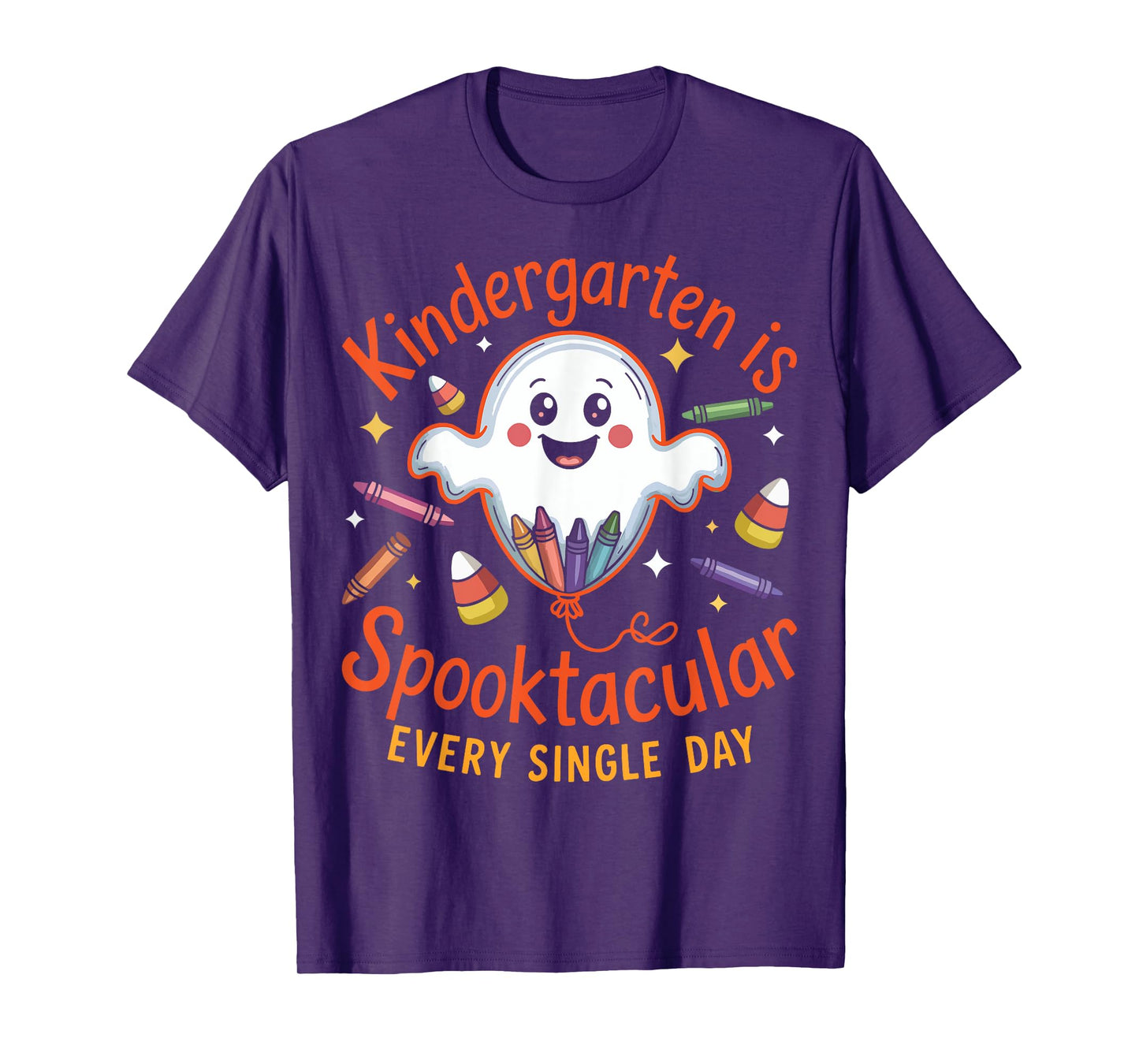 Kindergarten Is Spooktacular Teacher Cute Halloween Costumes T-Shirt