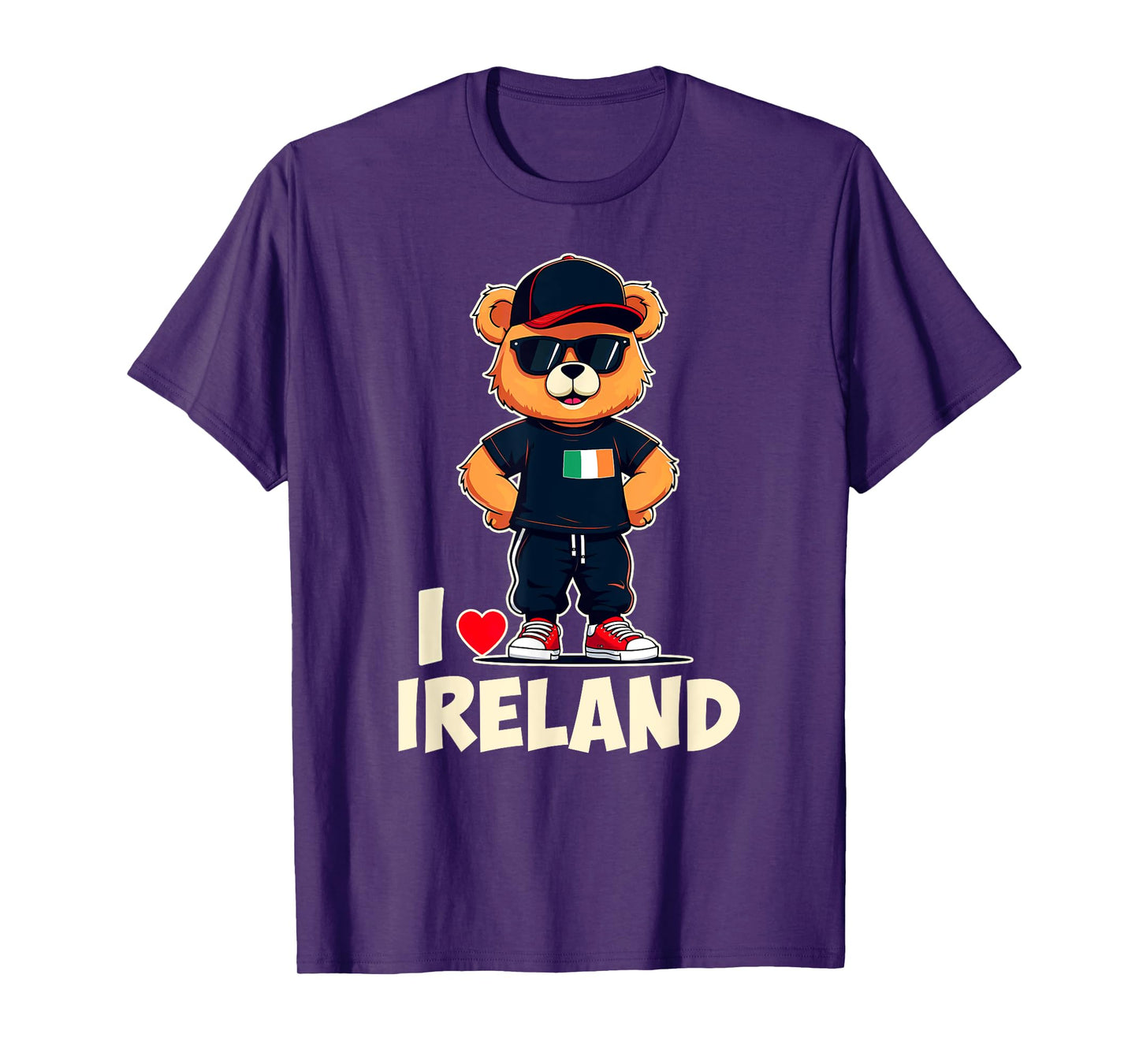 Irish Flag Teddy Bear I Love Ireland T-Shirt