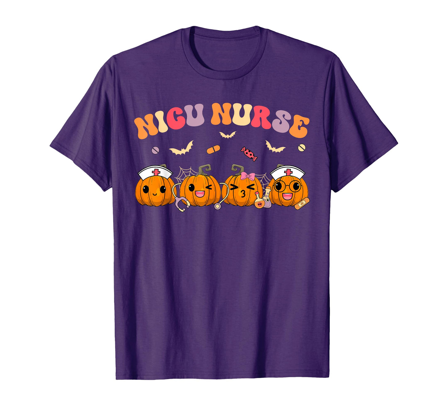 NICU Nurse Halloween Shirt Party Funny Nursing Students T-Shirt