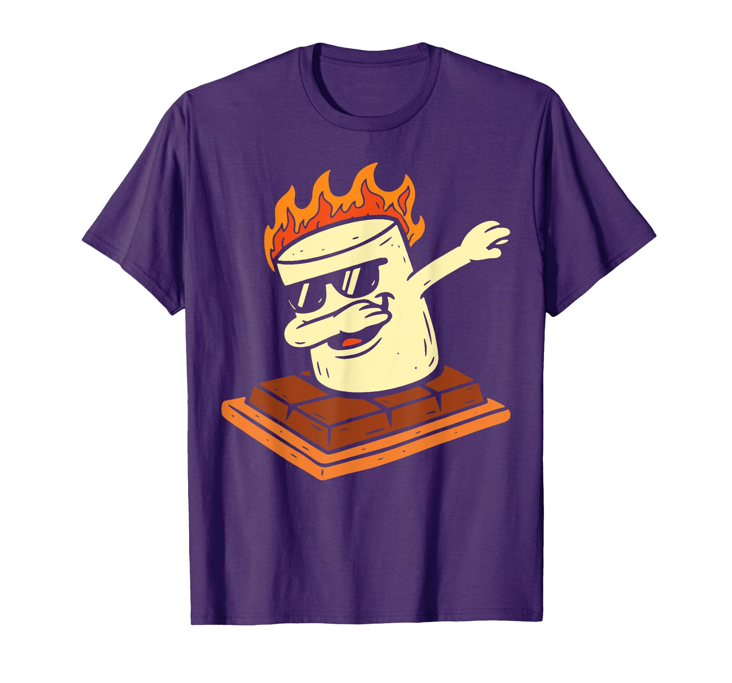 Dabbing Smore Marshmallow Camping Camper Gifts Men Women Kid T-Shirt