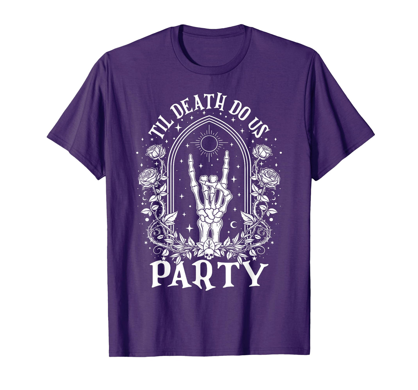 Til Death Do Us Party Retro Halloween Bachelorette Matching T-Shirt