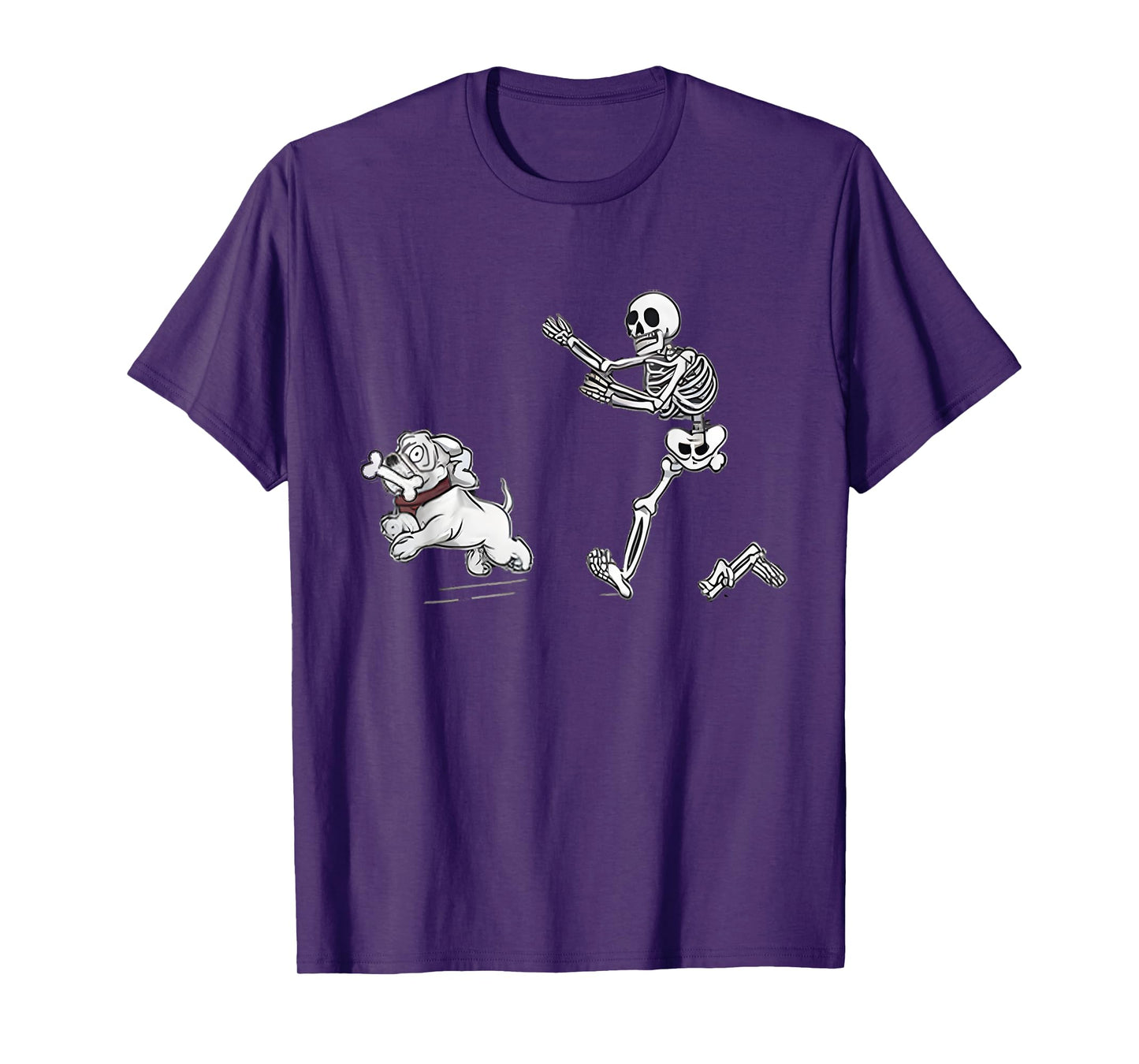 Halloween Dog, Funny Skeleton, Skeleton Chasing Dog T-Shirt