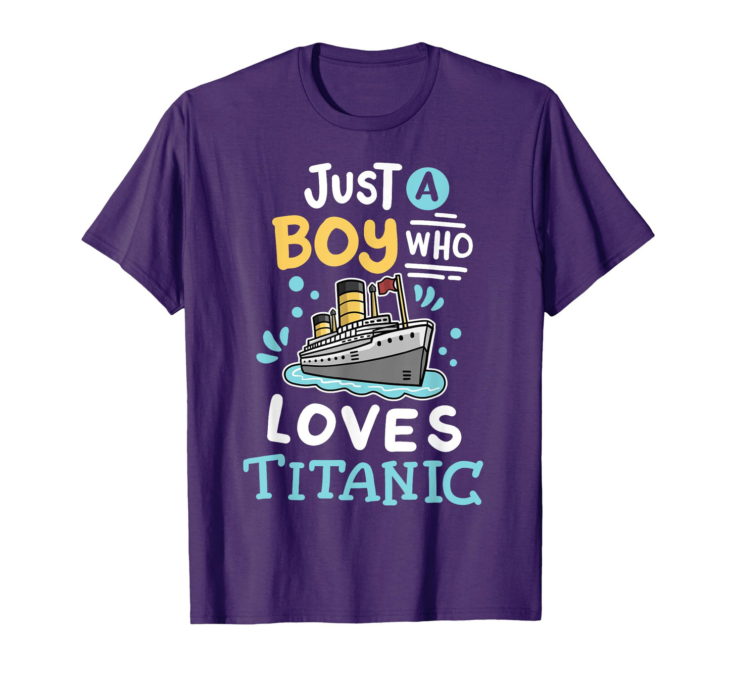 A Boy Who Loves The RMS Titanic Funny Cruise Ship Family T-Shirt