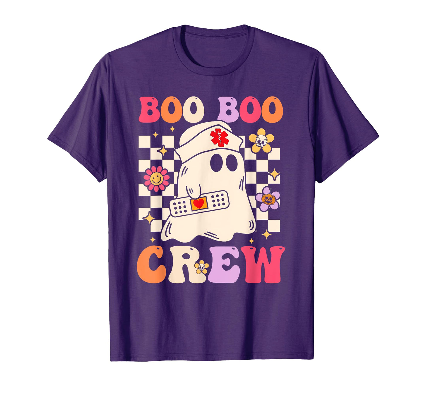 Groovy Boo Boo Crew Nurse Ghost Paramedic Funny Halloween T-Shirt