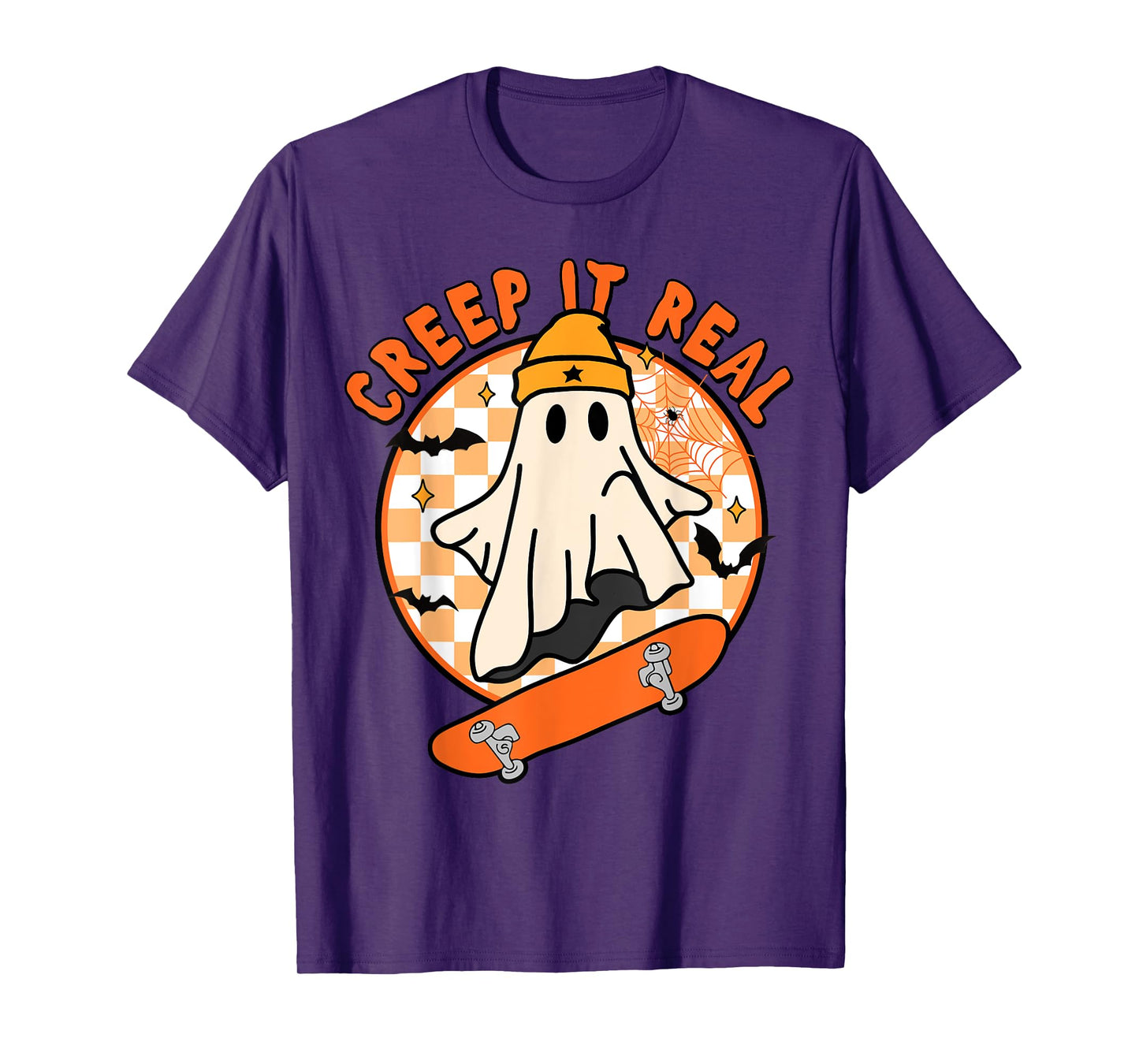 Creep It Real Ghost Boy Fall Season Vintage Retro Halloween T-Shirt