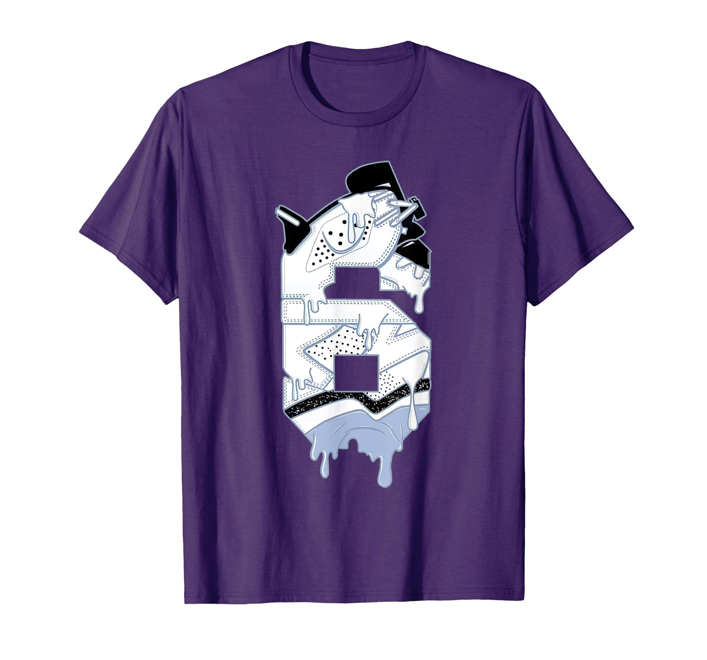 Number 6 Reverse Black White 6s Matching Tee For Men Women T-Shirt