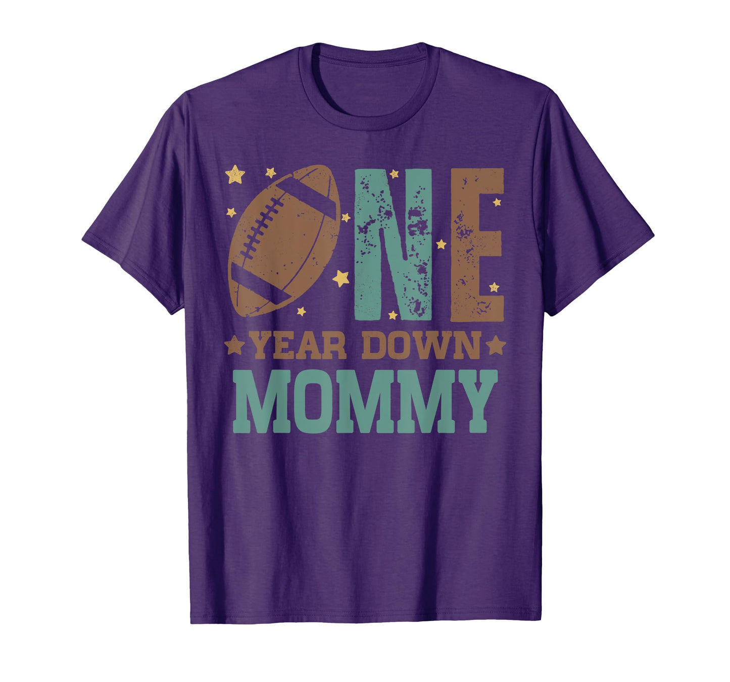 Mommy of the 1 Year old Football 1st Year Down Birthday T-Shirt