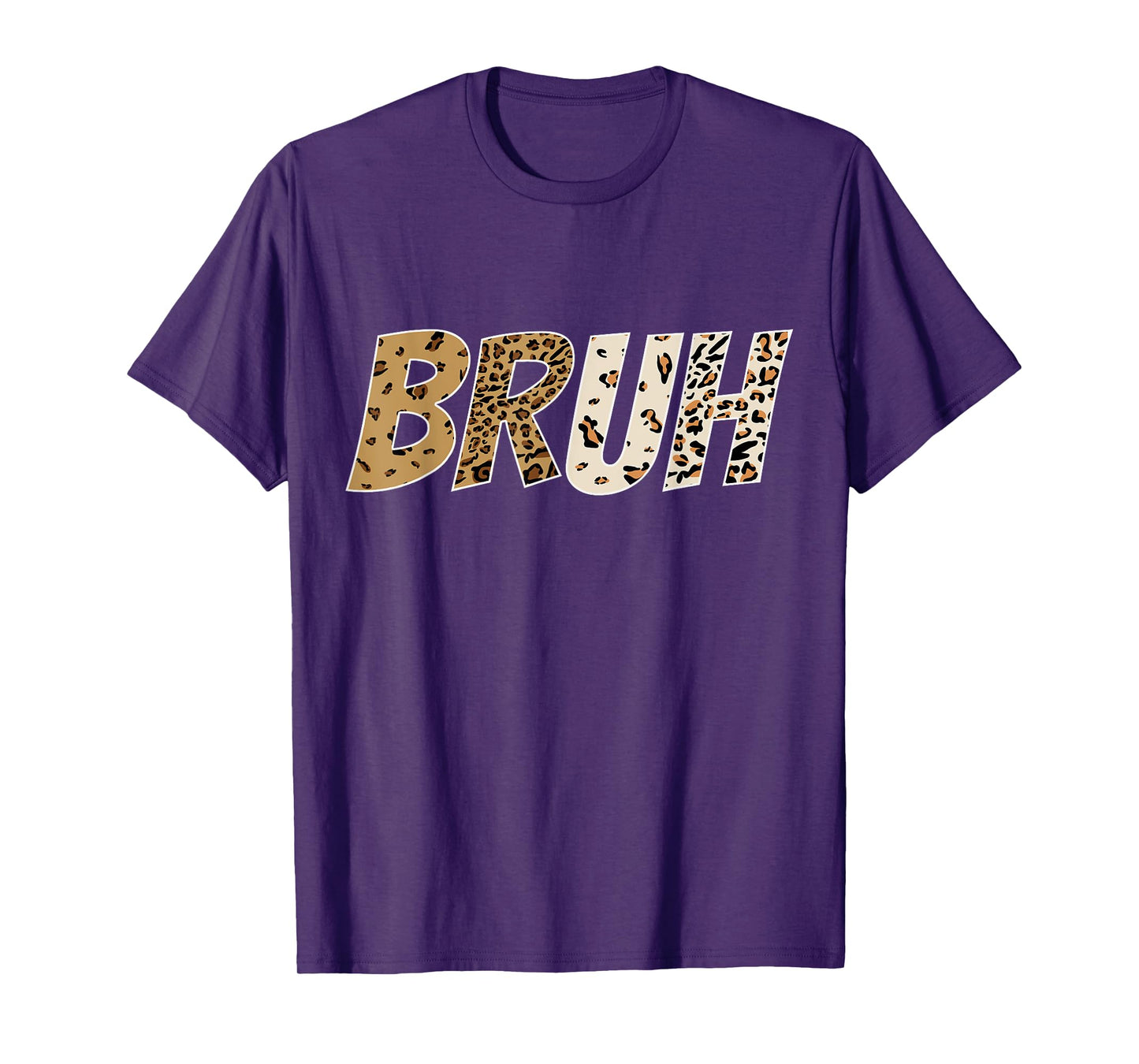 Leopard Cheetah Animal Print Tee Funny Bruh For Boys Girls T-Shirt