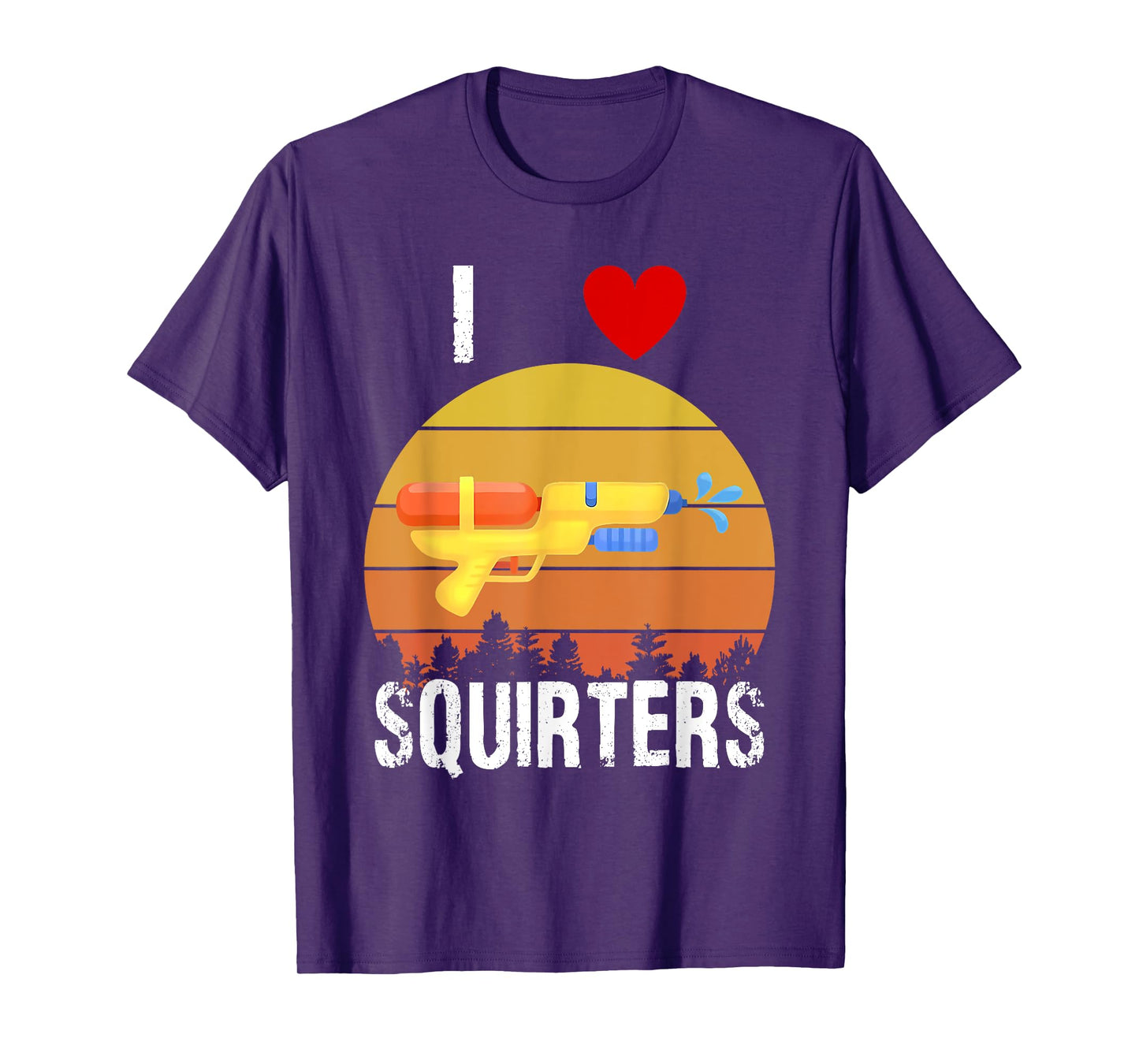I Love Squirters Funny I Heart Squirters Water Gun T-Shirt