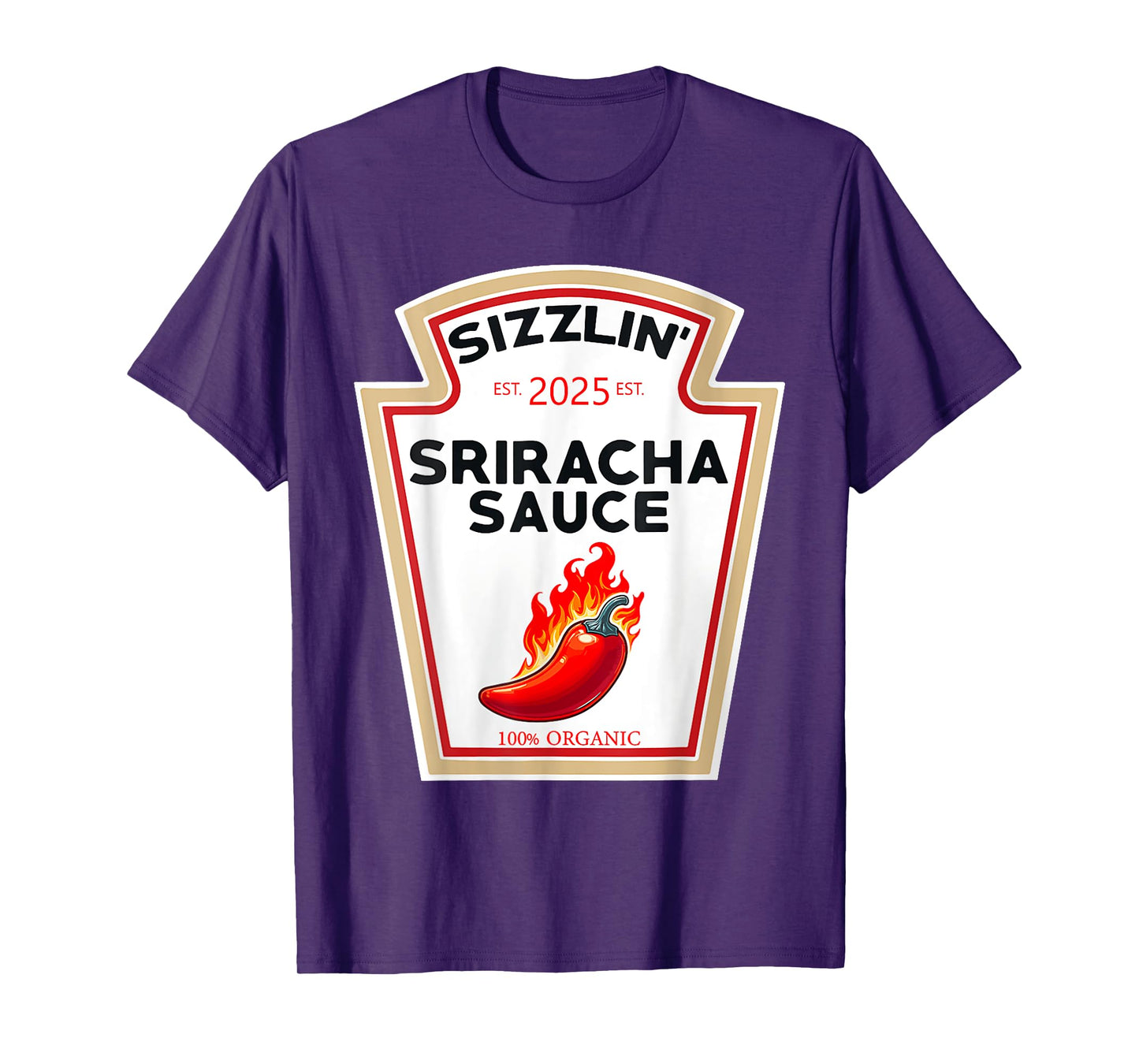 Sriracha Sauce DIY Halloween Costume Matching Men Women Kids T-Shirt