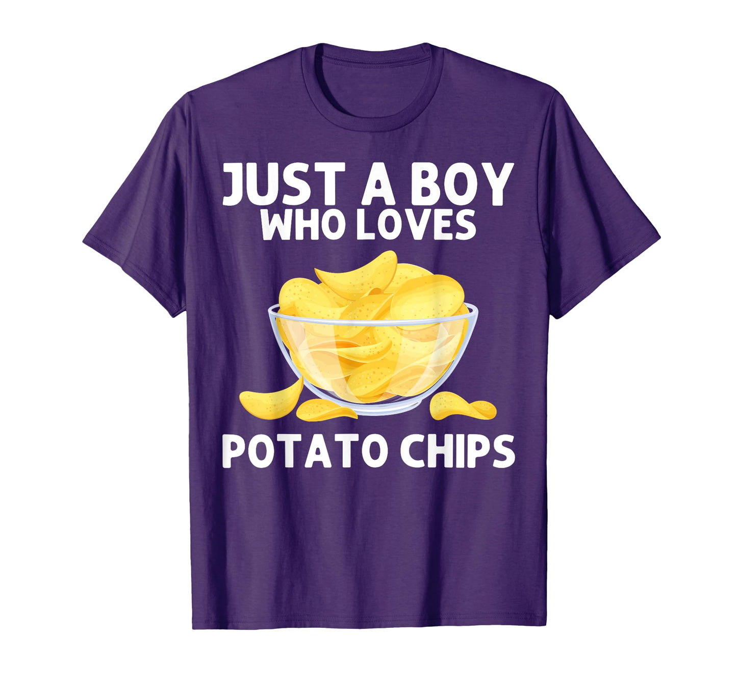 Funny Potato Chips Art For Men Boys Kids Bag Of Chips Lover T-Shirt