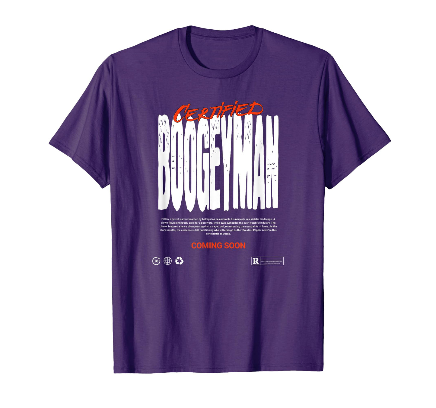 Skyscrapers Clothing Co. Certified Boogeyman Unisex-Adults Black Halloween T-Shirt