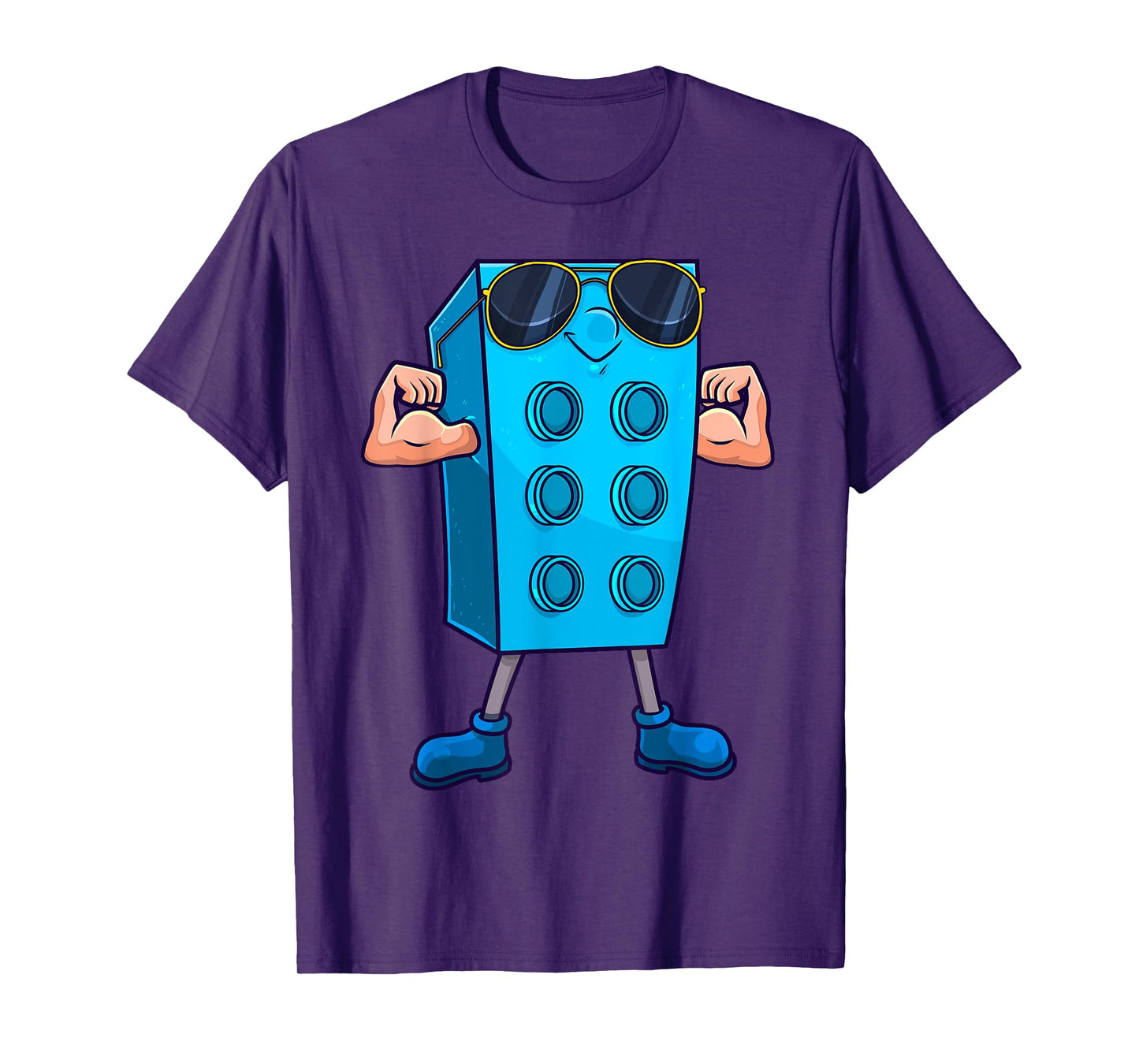 Brick Builder Master Building Blocks Birthday Funny Kids Boy T-Shirt