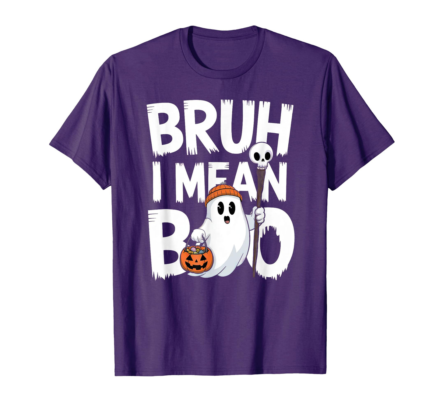 Bruh I Mean Boo Halloween Ghost Costume Party T-Shirt