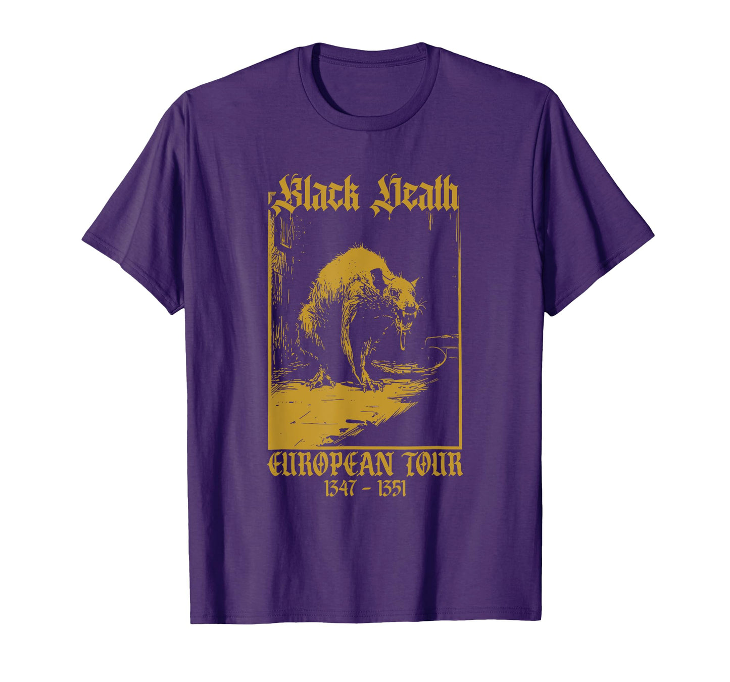 (2 Sided) BLACK DEATH EUROPEAN TOUR Plague Doctor Rat T-Shirt