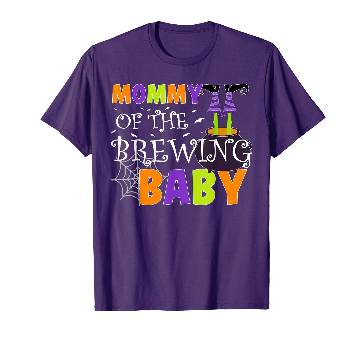 Mommy Of The Brewing Baby Halloween Witch Baby Shower T-Shirt