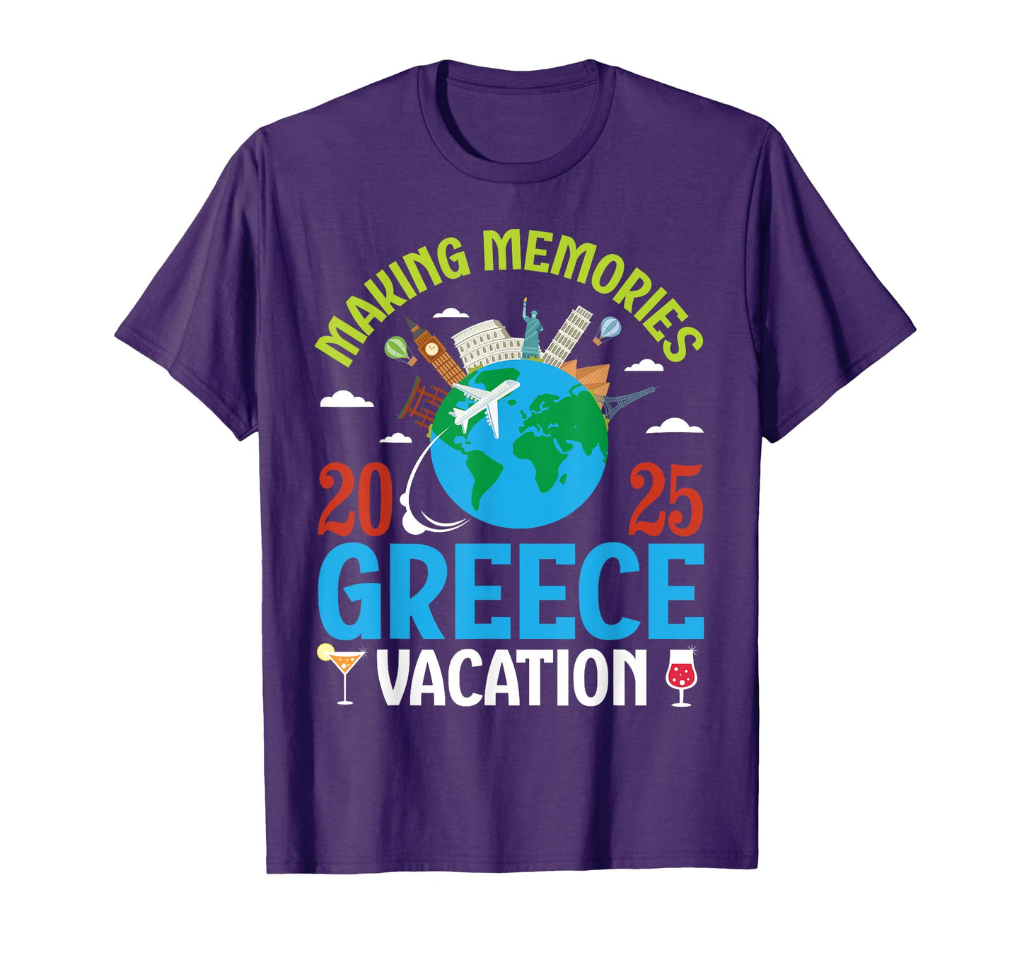 Making Memories In Greece Vacation 2025 Travel Couple Family T-Shirt
