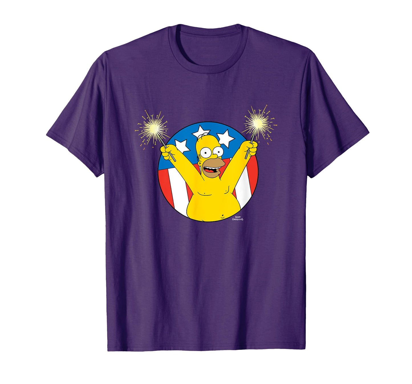 The Simpsons 4th Of July American Flag Woo-Hoo Homer T-Shirt