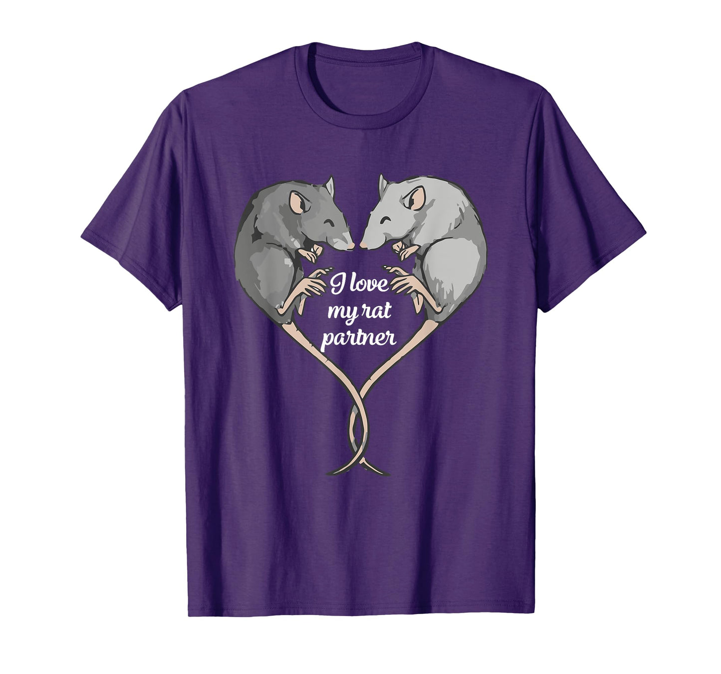 I Love My Rat Partner Design T-Shirt