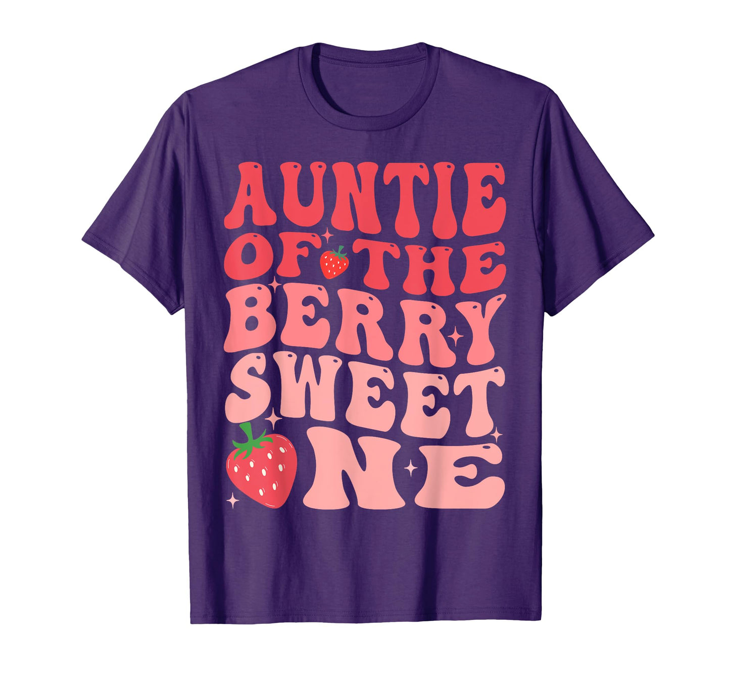 Auntie Of The Berry Sweet One 1st Birthday Strawberry T-Shirt
