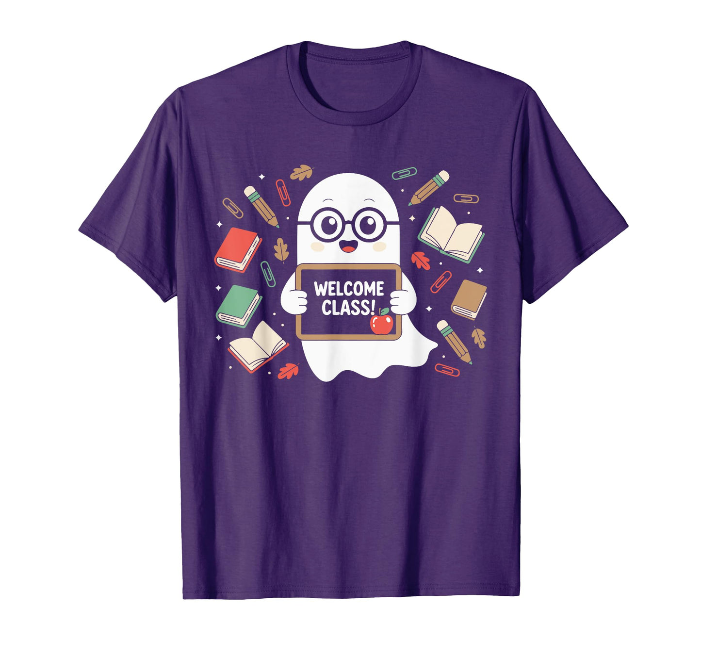 Funny Ghost Teacher Back To School Halloween Men Costume T-Shirt