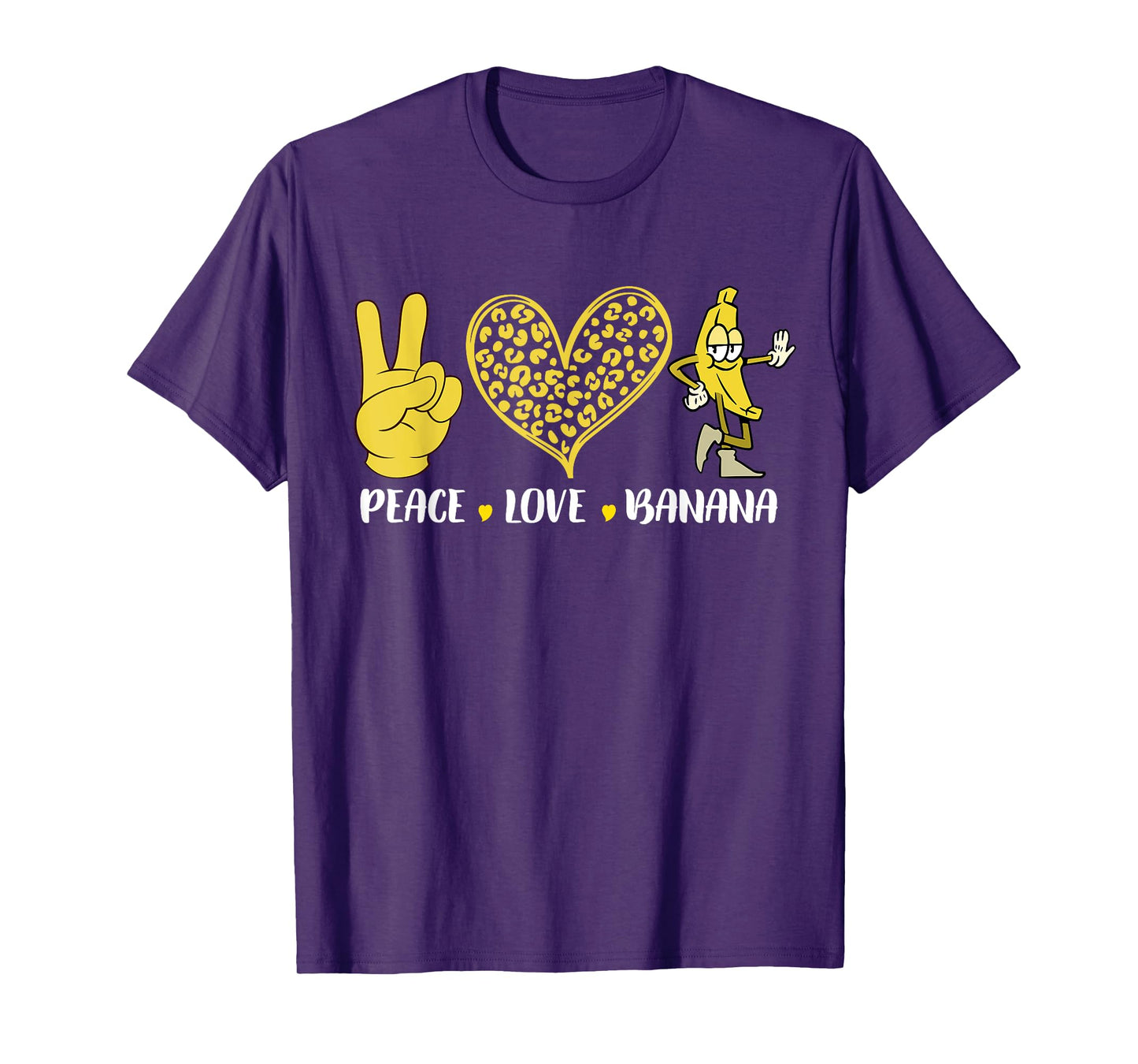 Peace Love Banana Humor Fruit Lover Funny Love Banana Kids T-Shirt